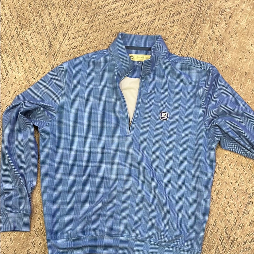 Donald Ross Blue Checkered Pullover